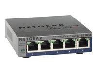 NETGEAR Plus GS105Ev2 - switch - 5 portar - ohanterad GS105E-200UKS