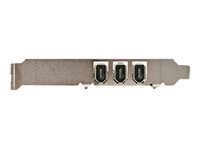 StarTech.com PCI 1394a FireWire-kortadapter med 4 portar – 3 externa 1 intern - FireWire-adapter - PCI - 3 portar PCI1394MP