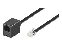 MicroConnect Modular Straight - telefonkabel - 3 m - svart MPK103FB