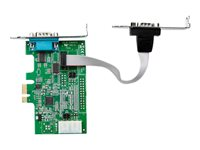 StarTech.com 2-portars PCI Express RS232-seriellt adapterkort - PCIe RS232-seriellt värdstyrenhetskort - PCIe till seriell DB9 - 16950 UART - Expansionskort med låg profil - Windows & Linux - seriell adapter - PCIe - RS-232 x 2 PEX2S953LP