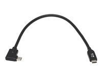 Eaton Tripp Lite Series USB C Cable (M/M) - USB 3.2 Gen 1, Thunderbolt 3, 60W PD Charging, Right-Angle Plug, Black, 1 ft. (0.3 m) - USB typ C-kabel - 24 pin USB-C till 24 pin USB-C - 30 cm U420-001-RA