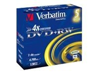 Verbatim DataLifePlus - DVD+RW x 5 - 4.7 GB - lagringsmedier 43229