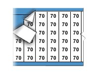 Brady Solid Numbers Wire Marker Card 70 - lednings/kabelmärkare (förtryckt) WM-70-PK