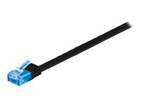 MicroConnect nätverkskabel - 15 m - svart V-UTP6A15S-FLAT