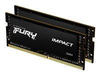 Kingston FURY Impact - DDR4 - sats - 64 GB: 2 x 32 GB - SO DIMM 260-pin - 2666 MHz / PC4-21300 - ej buffrad KF426S16IBK2/64