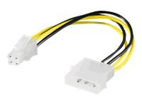 MicroConnect - strömkabel - 4 pin ATX12V till 4 pin intern effekt - 16 cm PI02013