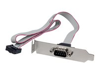 StarTech.com 1 Port 16in DB9 Serial Port BRacket to 10 Pin Header - Low Profile - low profile DB9 Header - DB9 bRacket (PLATE9M16LP) - seriell panel - DB-9 till 10 pin IDC - 40.6 cm PLATE9M16LP