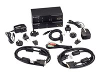 Black Box KVX Series - Kit - förlängare för tangentbord/video/mus/seriell/USB - TAA-kompatibel KVXLCF-200-SFPBN3-R2