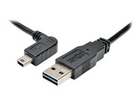 Tripp Lite 6ft USB 2.0 High Speed Cable Reversible A to Left Angle 5Pin Mini B M/M 6' - USB-kabel - mini-USB typ B till USB - 1.83 m UR030-006-LAB