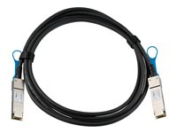 StarTech.com MSA Uncoded Compatible 3m 40G QSFP+ to QSFP+ Direct Attach Breakout Cable Twinax, 40 GbE QSFP+ Copper DAC 40 Gbps Low Power Passive Transeiver DAC Cable, 40GE QSFP+ Cable - Lifetime Warranty (QSFP40GPC3M) - 40GBase direktkopplingskabel - 3 m - svart QSFP40GPC3M