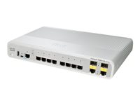 Cisco Catalyst Compact 3560-C PD PSE - switch - 8 portar - Administrerad WS-C3560CPD-8PT-S