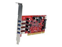 StarTech.com PCI-kortadapter med 4 USB 3.0-portar och SATA/SP4-ström - USB-adapter - PCI-X - USB 3.0 x 4 PCIUSB3S4