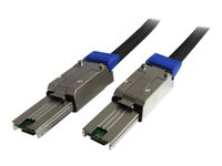 StarTech.com 2m External Mini SAS Cable - Serial Attached SCSI SFF-8088 to SFF-8088 - 2x SFF-8088 (M) - 2 meter, Black (ISAS88882) - extern SAS-kabel - TAA-kompatibel - 2 m ISAS88882