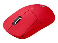 Logitech G PRO X SUPERLIGHT - mus - 2.4 GHz - röd 910-006785