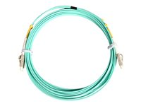 StarTech.com 2m Fiber Optic Cable - 10 Gb Aqua - Multimode Duplex 50/125 - LSZH - LC/LC - OM3 - LC to LC Fiber Patch Cable - patch-kabel - 2 m - havsblå A50FBLCLC2