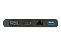 StarTech.com USB C Multiport Adapter with HDMI, VGA, Gigabit Ethernet & USB 3.0, USB C to 4K HDMI or 1080p VGA Display Mini Dock Hub, USB Type-C Travel Docking Station for USB-C Laptops - Portable USB-C Dock (DKT30CHVCM) - dockningsstation - USB-C - VGA, HDMI - 1GbE DKT30CHVCM