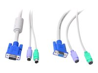 StarTech.com 6 ft 3-in-1 PS/2 KVM Extension Cable - förlängningskabel till tangentbord/video/mus (KVM) - 1.8 m 3N1PS2EXT6