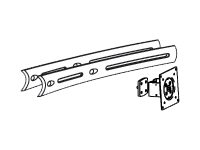 Ergotron DS100 Crossbar Extender, Long monteringskomponent - för 2 LCD-bildskärmar - svart 97-447-200