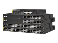 HPE Aruba 6000 48G Class4 PoE 4SFP 370W Switch - switch - 48 portar - Administrerad - rackmonterbar R8N85A#ABB