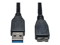 Eaton Tripp Lite Series USB 3.0 SuperSpeed Device Cable (A to Micro-B M/M) Black, 1 ft. (0.31 m) - USB-kabel - Micro-USB typ B till USB typ A - 30 cm U326-001-BK