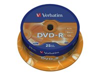 Verbatim - DVD-R x 25 - 4.7 GB - lagringsmedier 43522