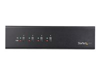 StarTech.com 4 Port Dual Monitor Dual Link DVI KVM Switch 1440p Dual Screen/View/ Display Compact USB KVM Switch w/USB 3.0 Hub & Audio TAA - omkopplare för tangentbord/video/mus/ljud/USB - 4 portar - TAA-kompatibel SV431DL2DU3A