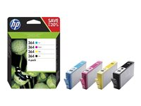 HP 364 - 4-pack - svart, gul, cyan, magenta - original - bläckpatron N9J73AE#301