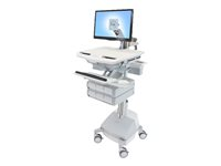 Ergotron StyleView Cart with LCD Arm, SLA Powered, 6 Drawers vagn - öppen arkitektur - för LCD-skärm/tangentbord/mus/streckkodsläsare/processor - TAA-kompatibel SV44-1261-C