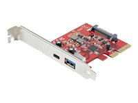 StarTech.com 2 portar 10 Gbit/s USB-A &amp; USB-C PCIe-kort - USB 3.1 Gen 2 PCI Express Type C/A-kortadapter för värdkontroller - USB 3.2 Gen 2x1 PCIe Expansion-tilläggskort - Windows, macOS, Linux - USB-adapter - PCIe 3.0 x4 - USB-C 3.1 x 1 + USB 3.1 Gen 2 x 1 PEXUSB311AC3