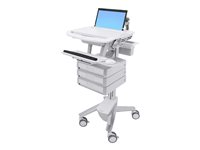 Ergotron StyleView Laptop Cart, 3 Drawers vagn - öppen arkitektur - för bärbar dator/tangentbord/mus/streckkodsskanner SV43-1130-0