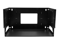 StarTech.com Väggmonterbart serverrack med inbyggd hylla - solitt stål - 4U - stativ (väggmontering) - 4U WALLSHELF4U