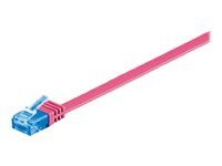 MicroConnect nätverkskabel - 3 m - rosa V-UTP6A03PI-FLAT