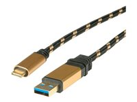 Roline Gold - USB typ C-kabel - USB typ A till 24 pin USB-C - 50 cm 11.02.9012