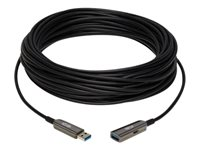 Tripp Lite USB-A 3.2 Gen 1 CL3-Rated Fiber Active Optical Cable (AOC) - Extension/Repeater, A/A M/F, Black, 15 m - USB typ C-förlängningskabel - 15 m U330F-15M-G1