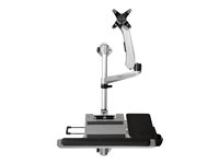 StarTech.com Wall Mount Workstation, Articulating Standing Desk w/ Ergonomic Height Adjustable Monitor Arm & Padded Keyboard Tray, 34" VESA Display, Foldable Wall Mounted Sit Stand Desk - Foldable Standing Desk (WALLSTSI1) monteringssats - för LCD-skärm/tangentbord/mus - silver - TAA-kompatibel WALLSTSI1