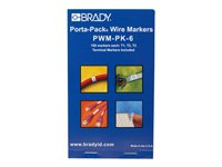 Brady Porta-Pack T1,T2,T3 - lednings/kabelmärkare (förtryckt) PWM-PK-6