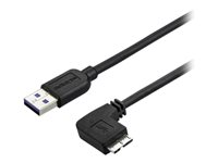 StarTech.com Smal Micro USB 3.0-kabel - högervinklad Micro USB - 2 m - USB-kabel - Micro-USB typ B till USB typ A - 2 m USB3AU2MRS