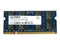 HP - DDR2 - modul - 2 GB - SO DIMM 200-pin - 800 MHz / PC2-6400 - ej buffrad 573722-006