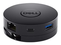 Dell Mobile Adapter DA300 - dockningsstation - USB-C - VGA, DP, HDMI - 1GbE 492-BCJL