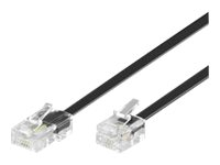 MicroConnect telefonkabel - 6 m - svart MPK456S