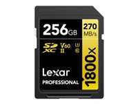 Lexar Professional GOLD Series - flash-minneskort - 256 GB - SDXC UHS-II LSD1800256G-BNNNG