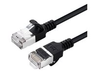 MicroConnect nätverkskabel - 2 m - svart V-FTP6A02S-SLIM