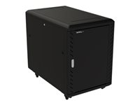 StarTech.com 15U 19" Server Rack Cabinet, 4 Post Adjustable Depth (6-32") Locking Knock Down Network/Computer Equipment Enclosure, Mobile with Glass Door & Casters, HP ProLiant ThinkServer - 15U Knock Down Rack (RK1536BKF) - rack - 15U RK1536BKF