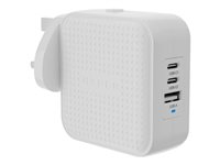 Targus HyperJuice strömadapter - GaN - 2 x USB-C, USB - 70 Watt HJ1003WHWWGL