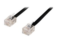 MicroConnect telefonkabel - 3 m - svart 93068