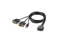 Belkin Secure Modular DVI Dual Head Host Cable - video/USB-kabel - TAA-kompatibel - 1.83 m F1DN2MOD-HC-D06