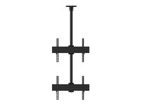 Multibrackets M Ceiling Mount Pro MBC2U monteringssats - för 2 LCD-bildskärmar - svart 7350073733545