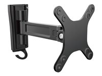 StarTech.com Monitor Wall Mount - Single Swivel - Supports Monitors 13" to 34" - VESA Monitor Wall Mount Bracket - Black (ARMWALLS) justerbar arm - för skärm/plattskärm - svart ARMWALLS