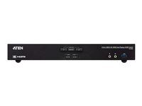 ATEN CS1842 2-Port USB 3.0 4K HDMI Dual Display KVMP Switch - omkopplare för tangentbord/video/mus/ljud/USB - 2 portar CS1842-AT-G