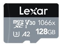 Lexar Professional SILVER series - flash-minneskort - 128 GB - mikroSDXC UHS-I LMS1066128G-BNANG